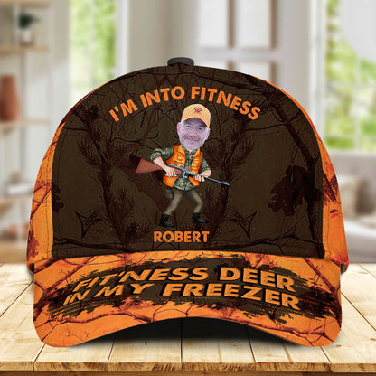 I'm Into Fitness Fit'ness Deer In My Freezer - Personalized Hunting Classic Cap