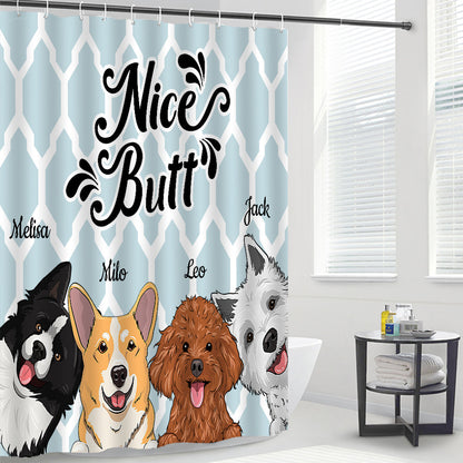 Nice butt - Dog gift for dog lover, cat lover - Personalized Shower Curtain