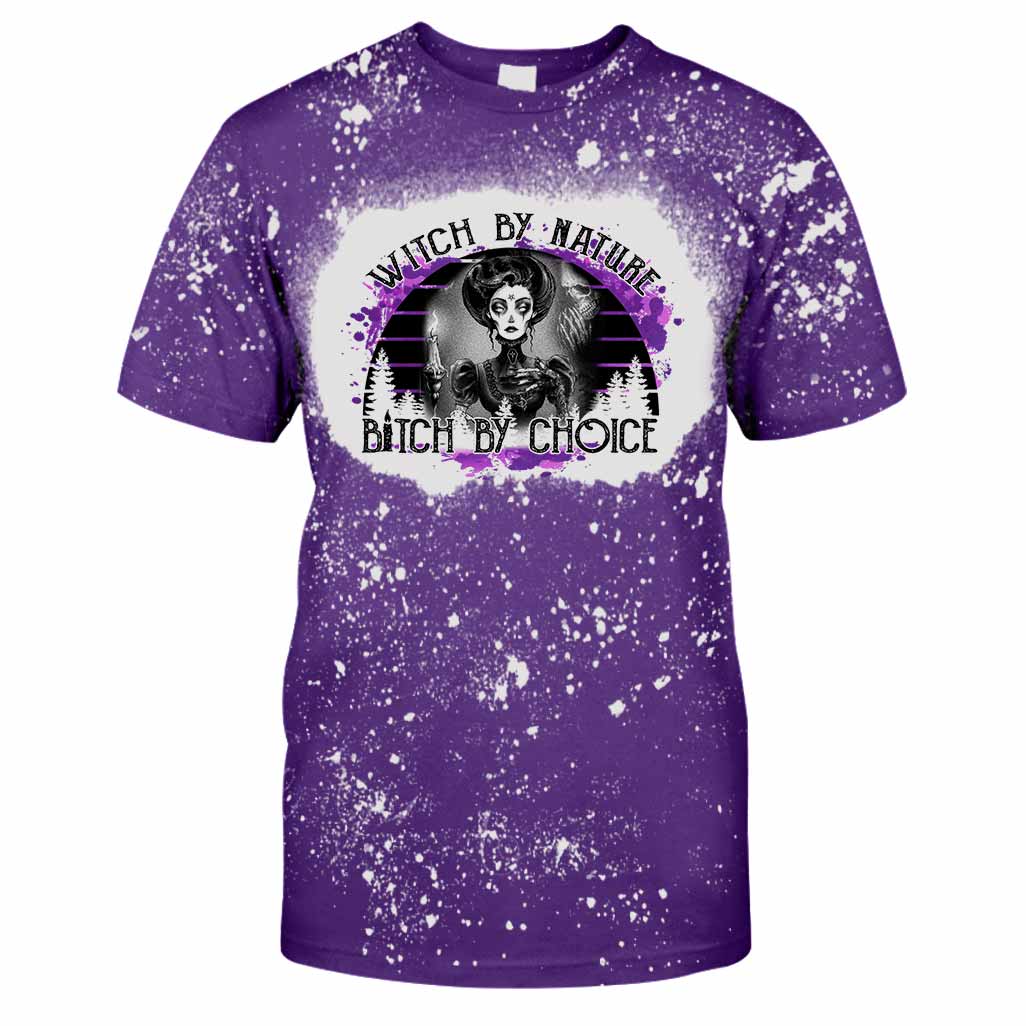 Witch By Nature Dark - Handmade Bleached Shirts