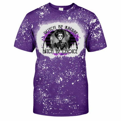 Witch By Nature Dark - Handmade Bleached Shirts