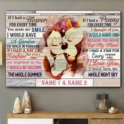 If I Had A Star For Every Reason Why I Love You - Personalized Couple Mouse Poster