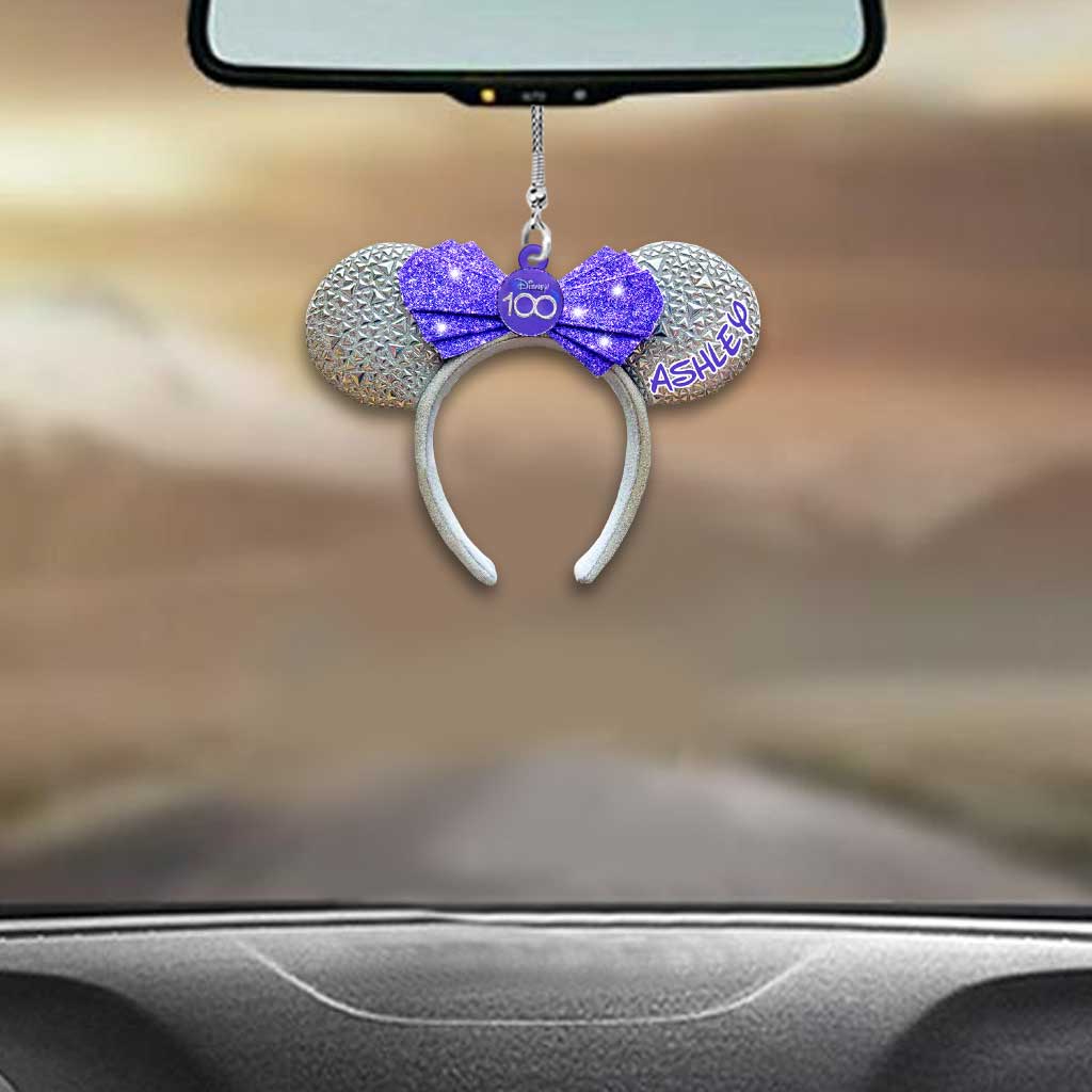 100 Years Of Wonder - Personalized Mouse Car ornament (Printed On Both Sides)