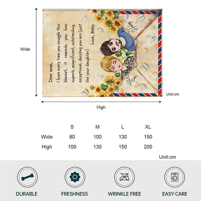 Dear Mom Letter Blanket - Personalized Mother Blanket