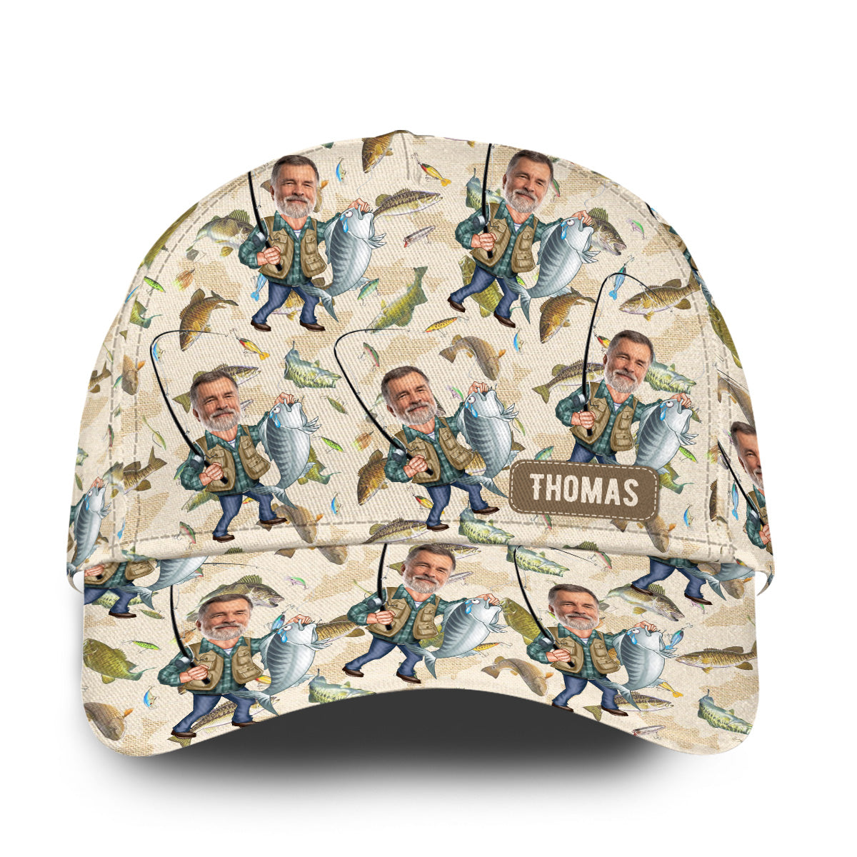 Photo Inserted Funny Fishing - Personalized Fishing Classic Cap