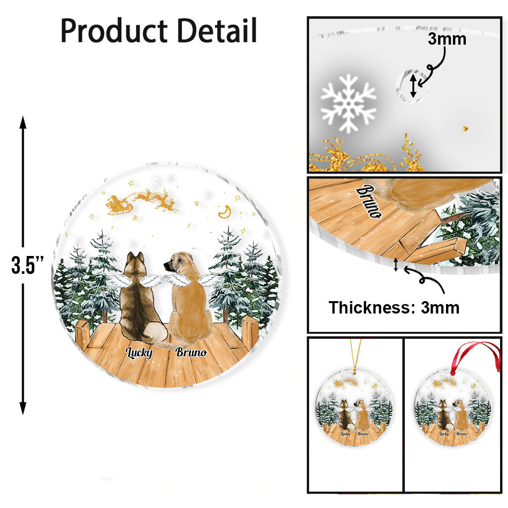 In Loving Memory - Gift for dog lovers, who lost dog, who lost cat - Personalized Transparent Ornament