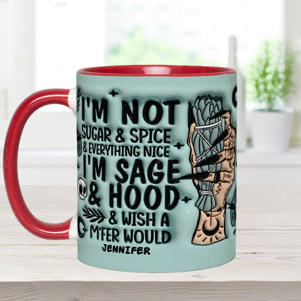 I'm Not Sugar And Spice - Personalized Witch Accent Mug