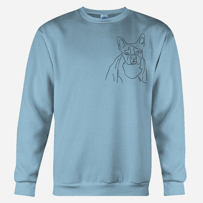 Custom Line Art - Personalized Dog Embroidered Sweater