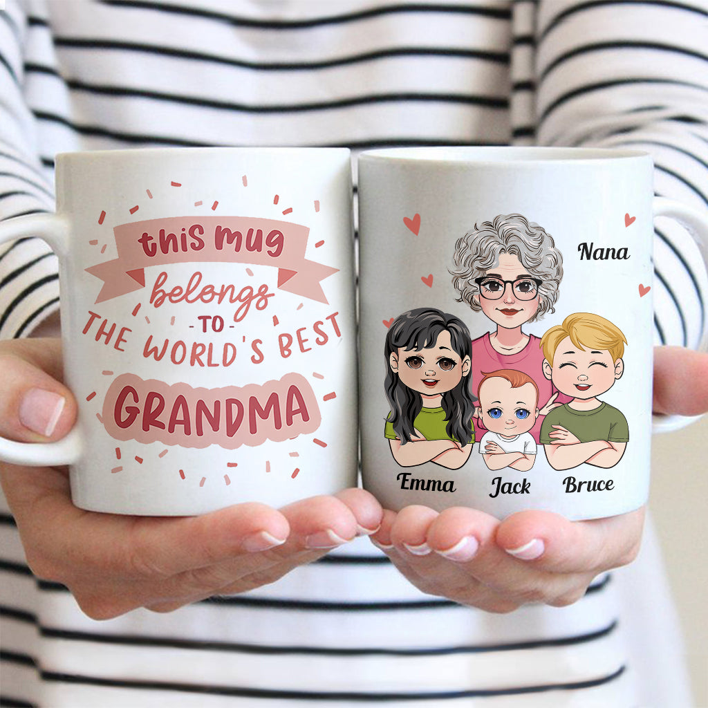 This Mug Belongs To The Best Grandma - Personalized Grandma Mug