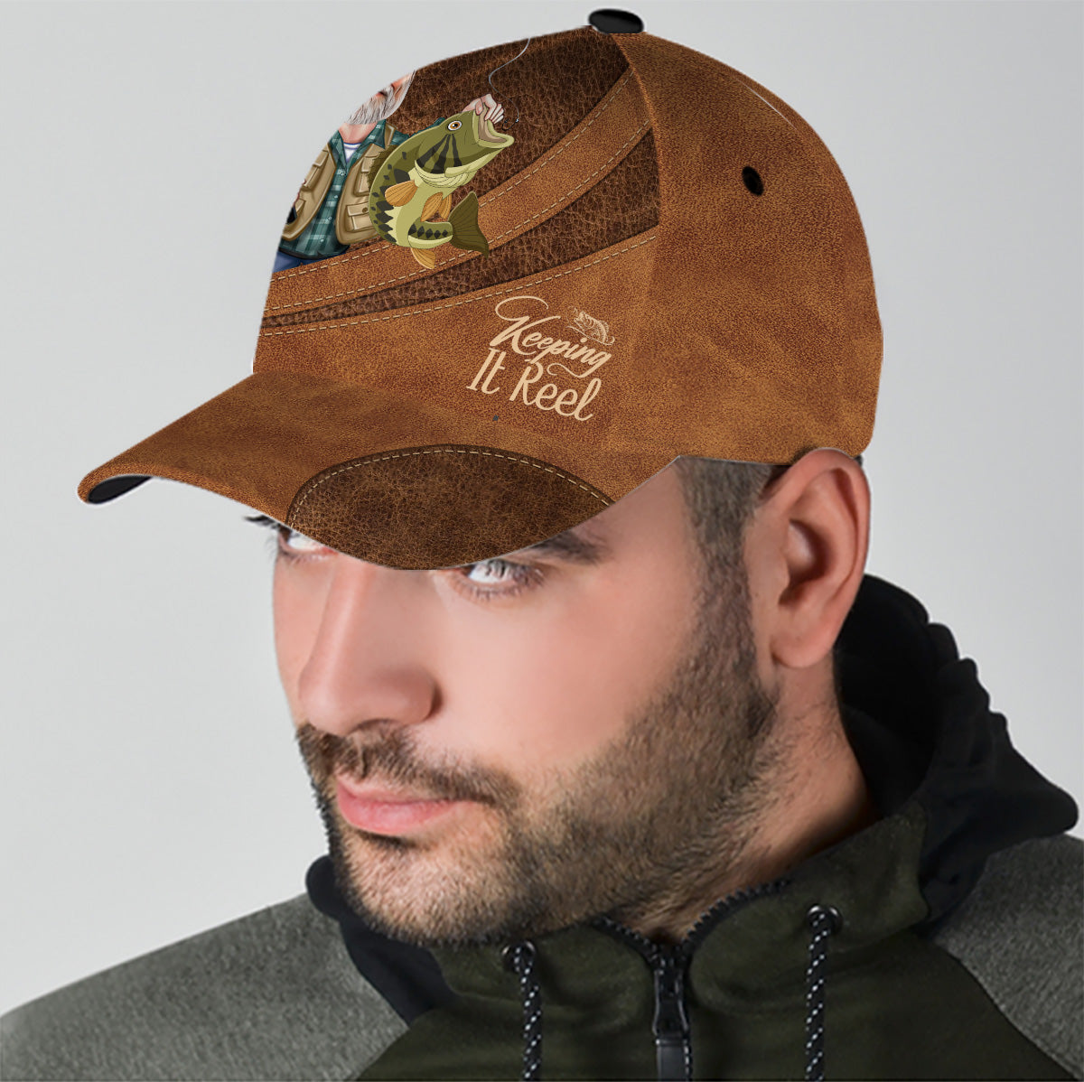 Photo Inserted Funny Fishing Keeping It Reel - Personalized Fishing Classic Cap