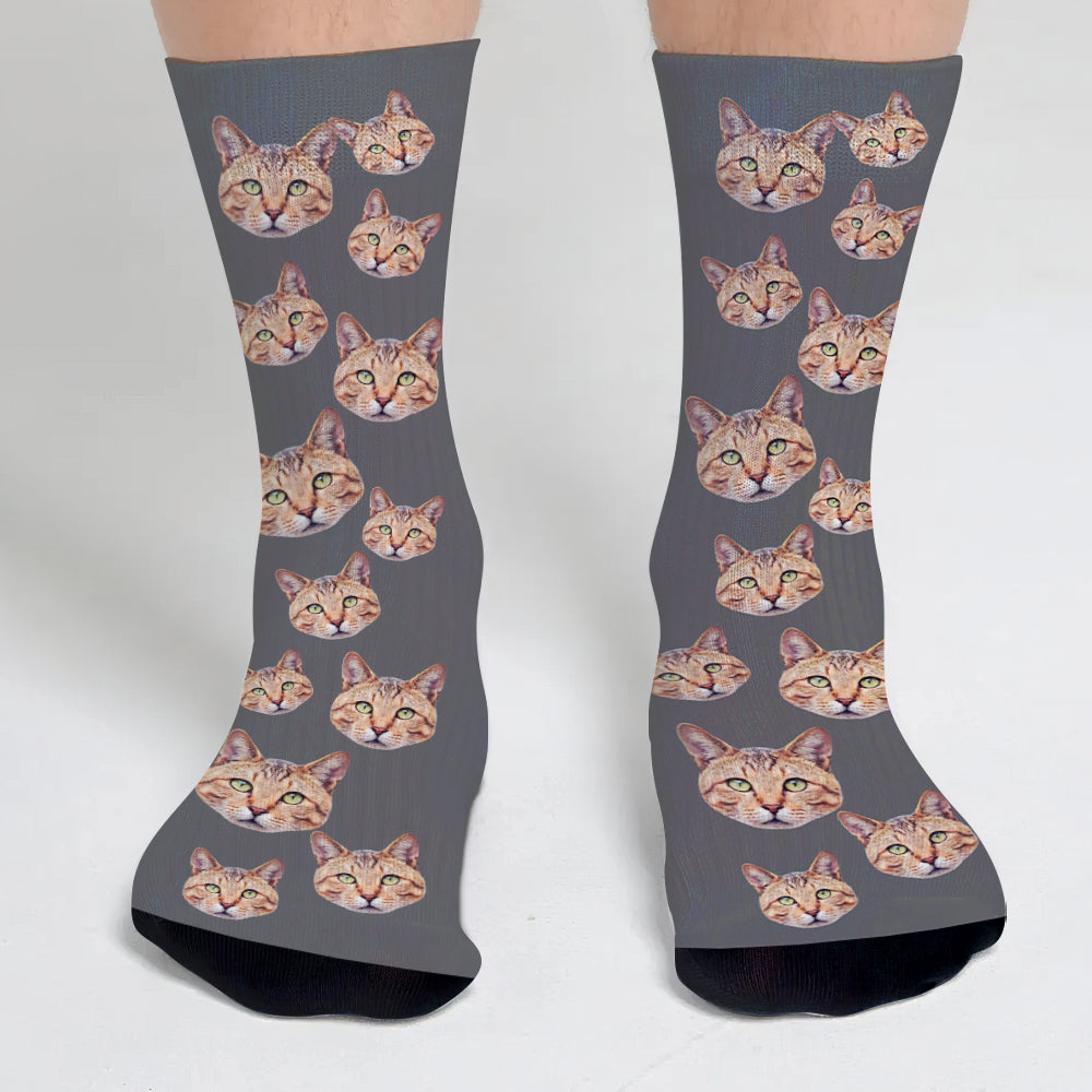 Custom Face - Personalized Cat Socks