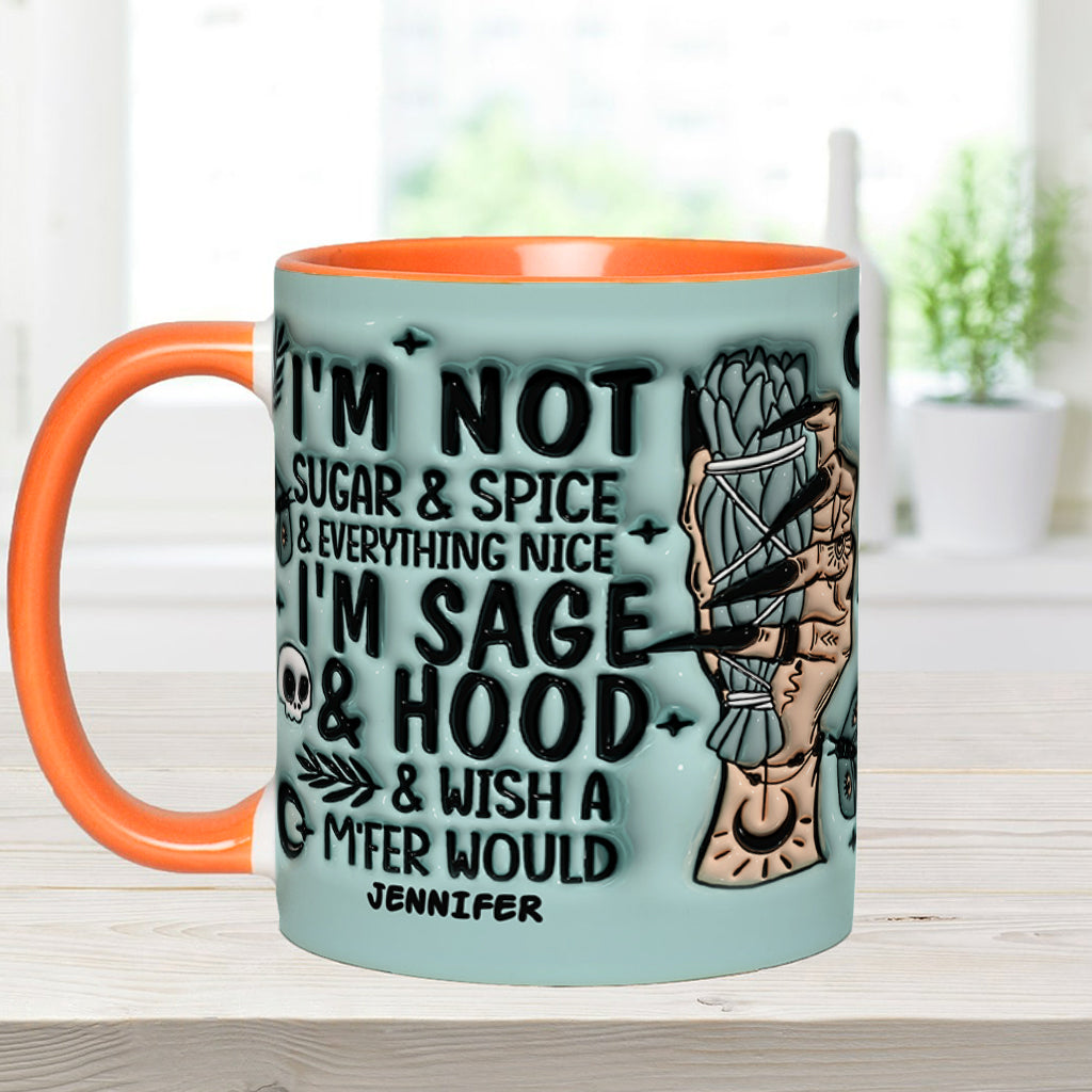 I'm Not Sugar And Spice - Personalized Witch Accent Mug