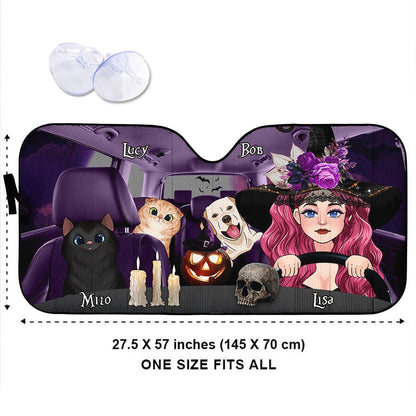 Soul Of A Witch - Personalized Witch Car Sunshade