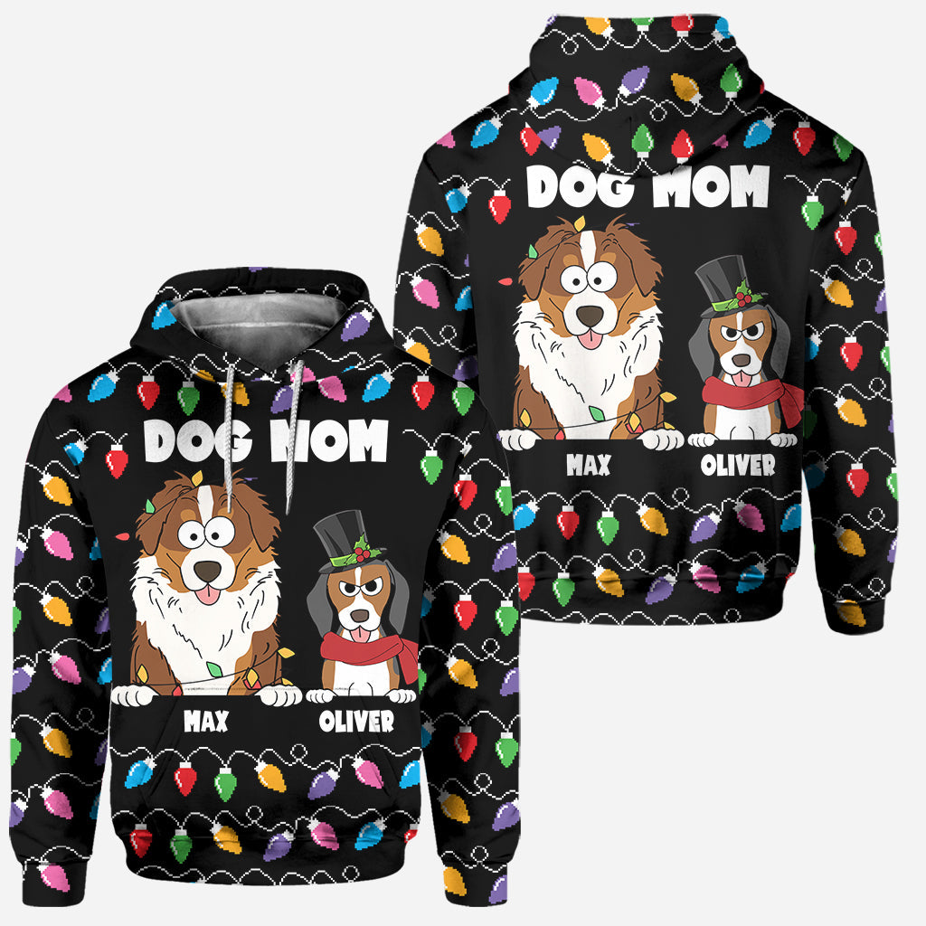 Pet Colorful Christmas Light - Personalized Dog Hoodie and Leggings