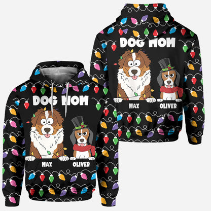 Pet Colorful Christmas Light - Personalized Dog Hoodie and Leggings
