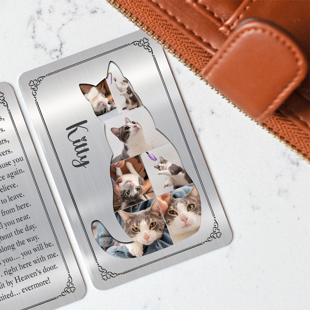 Remember Me - Personalized Cat Wallet Insert Card