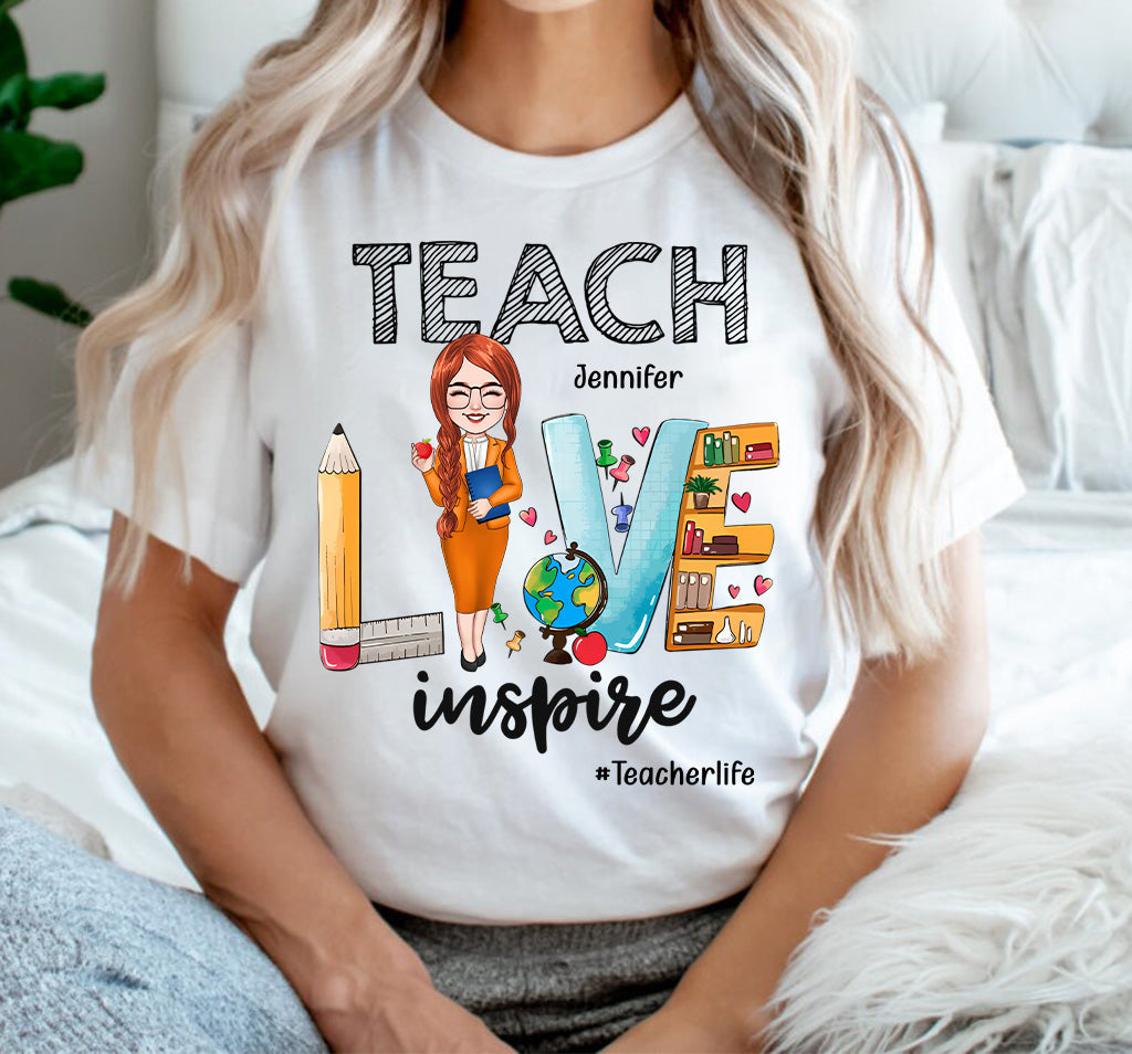 Teach Love Inspire - Personalized Teacher T-shirt & Hoodie