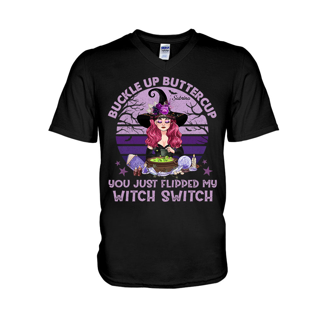 Buckle Up Buttercup - Personalized Witch T-shirt & Hoodie