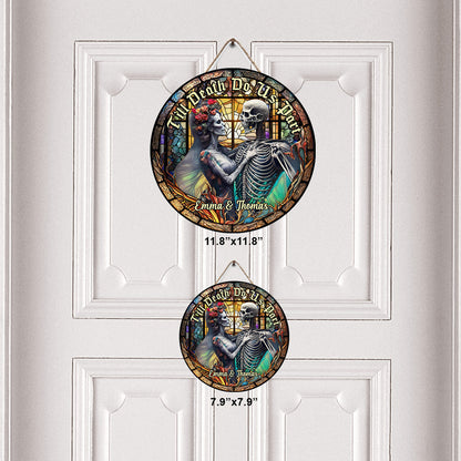 You And Me We Got This - Personalized Skull Round Wood Sign