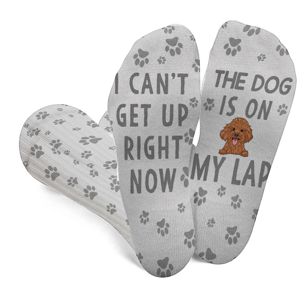 I Can Get Up Right Now - Cat gift for dog lover - Personalized Socks