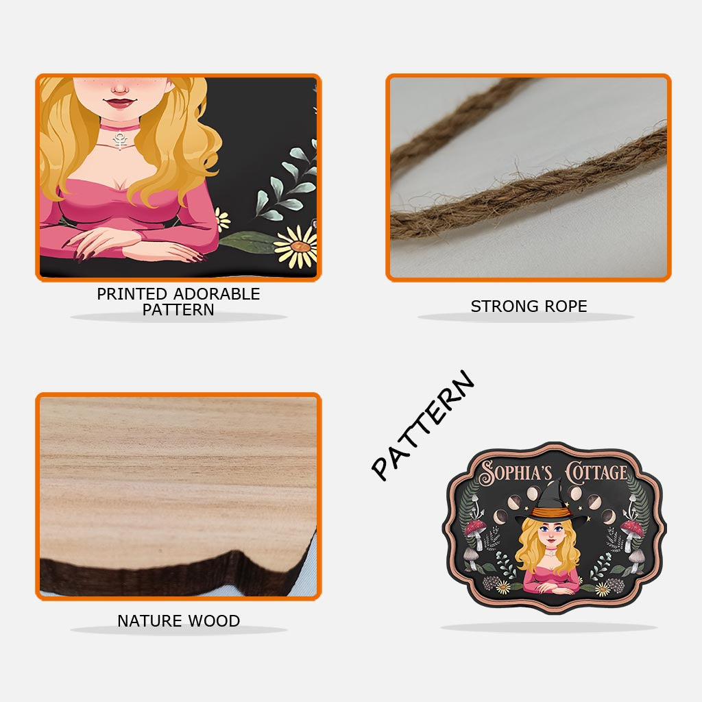 Witch's Cottage - Personalized Witch Wood Sign