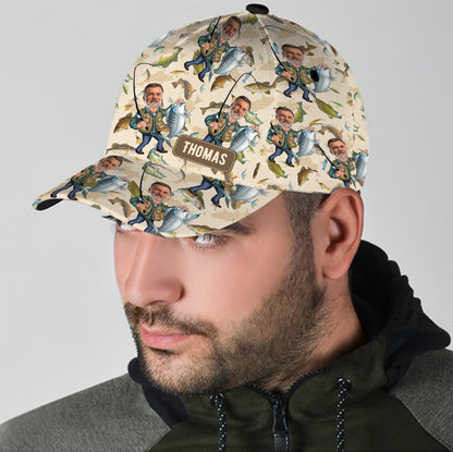 Photo Inserted Funny Fishing - Personalized Fishing Classic Cap