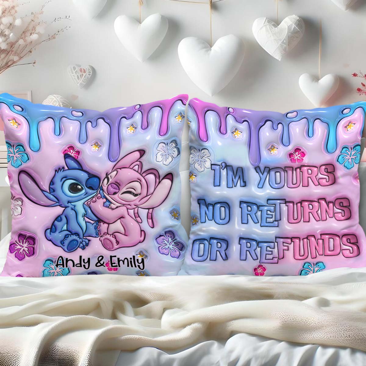 I'm Yours No Returns Or Refunds - Personalized Ohana Throw Pillow