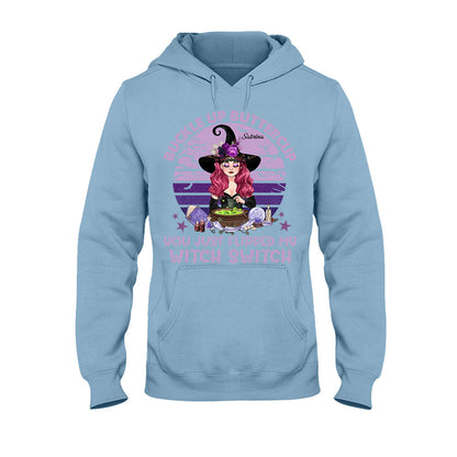 Buckle Up Buttercup - Personalized Witch T-shirt & Hoodie
