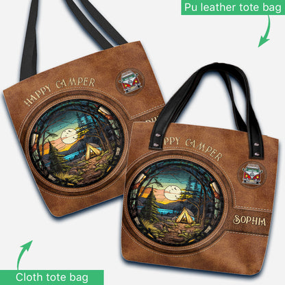 Happy Camper - Personalized Camping Tote Bag