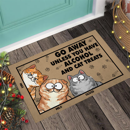 Go Away Unless You Have - Personalized Cat Doormat