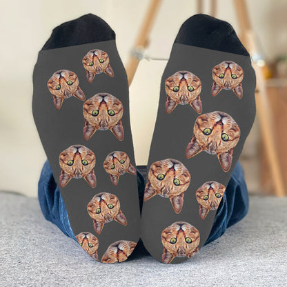Custom Face - Personalized Cat Socks