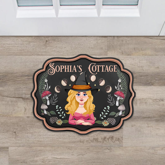 Witch's Cottage - Personalized Witch Shaped Doormat