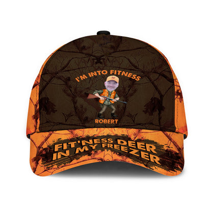 I'm Into Fitness Fit'ness Deer In My Freezer - Personalized Hunting Classic Cap