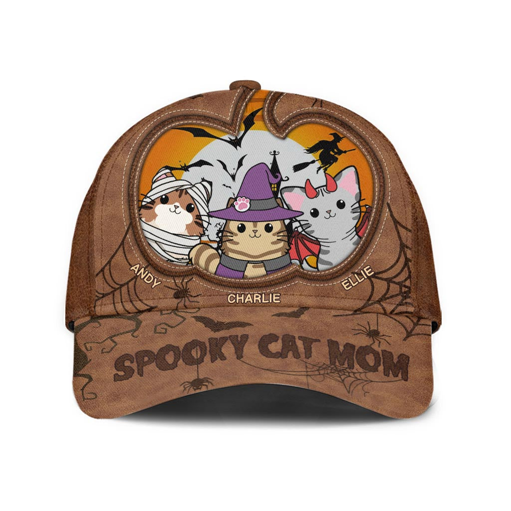 Spooky Cat Mom - Personalized Cat Classic Cap