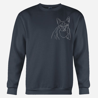 Custom Line Art - Personalized Dog Embroidered Sweater