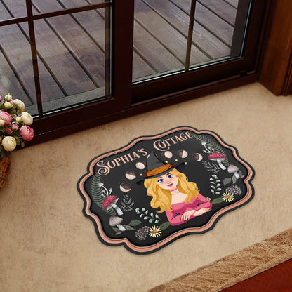 Witch's Cottage - Personalized Witch Shaped Doormat