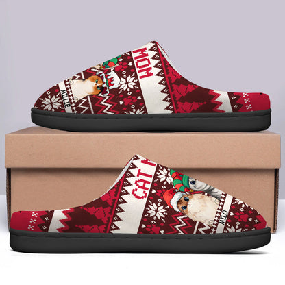 Cat Mom - Personalized Cat Slippers