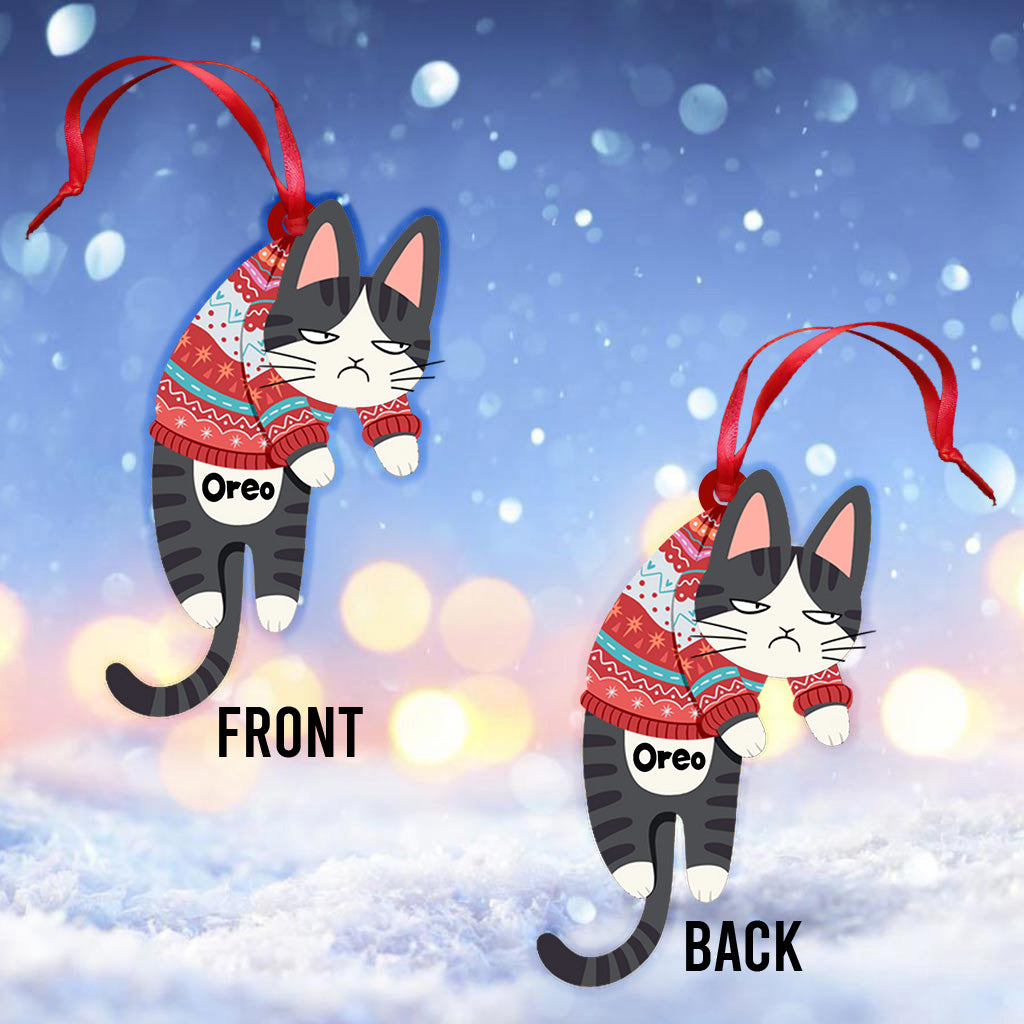 Hanging Cat - Personalized Cat Ornament
