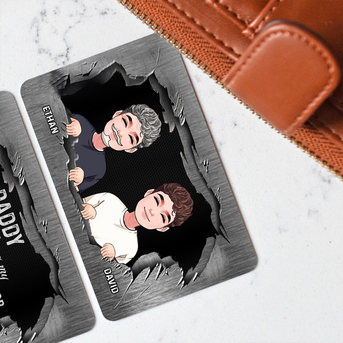 Thanks For Being My Hero - Personalized Father Wallet Insert Card