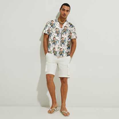 Photo Inserted Funny Fishing - Personalized Fishing Hawaiian Shirt