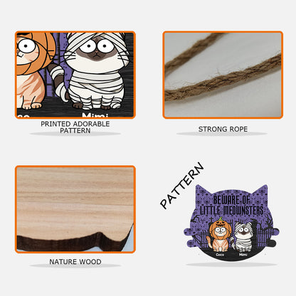 Welcome Foolish Mortals - Personalized Cat Wood Sign