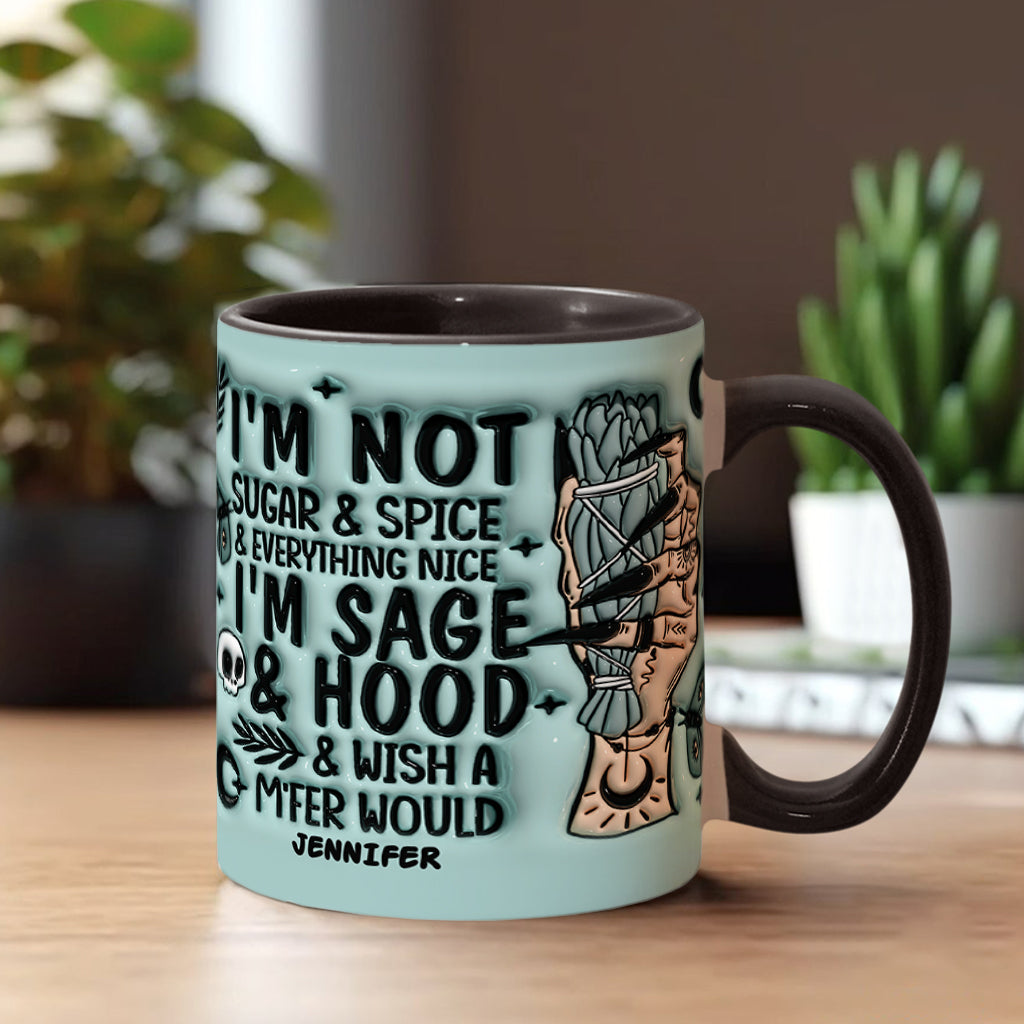 I'm Not Sugar And Spice - Personalized Witch Accent Mug