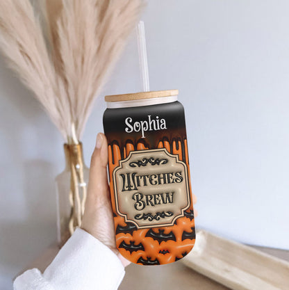 Witches Brew - Personalized Witch Can Glass