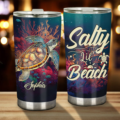 Stained Glass Turtle - Personalized Turtle Tumbler