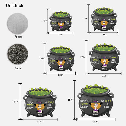 Check Ya Energy - Personalized Witch Shaped Doormat