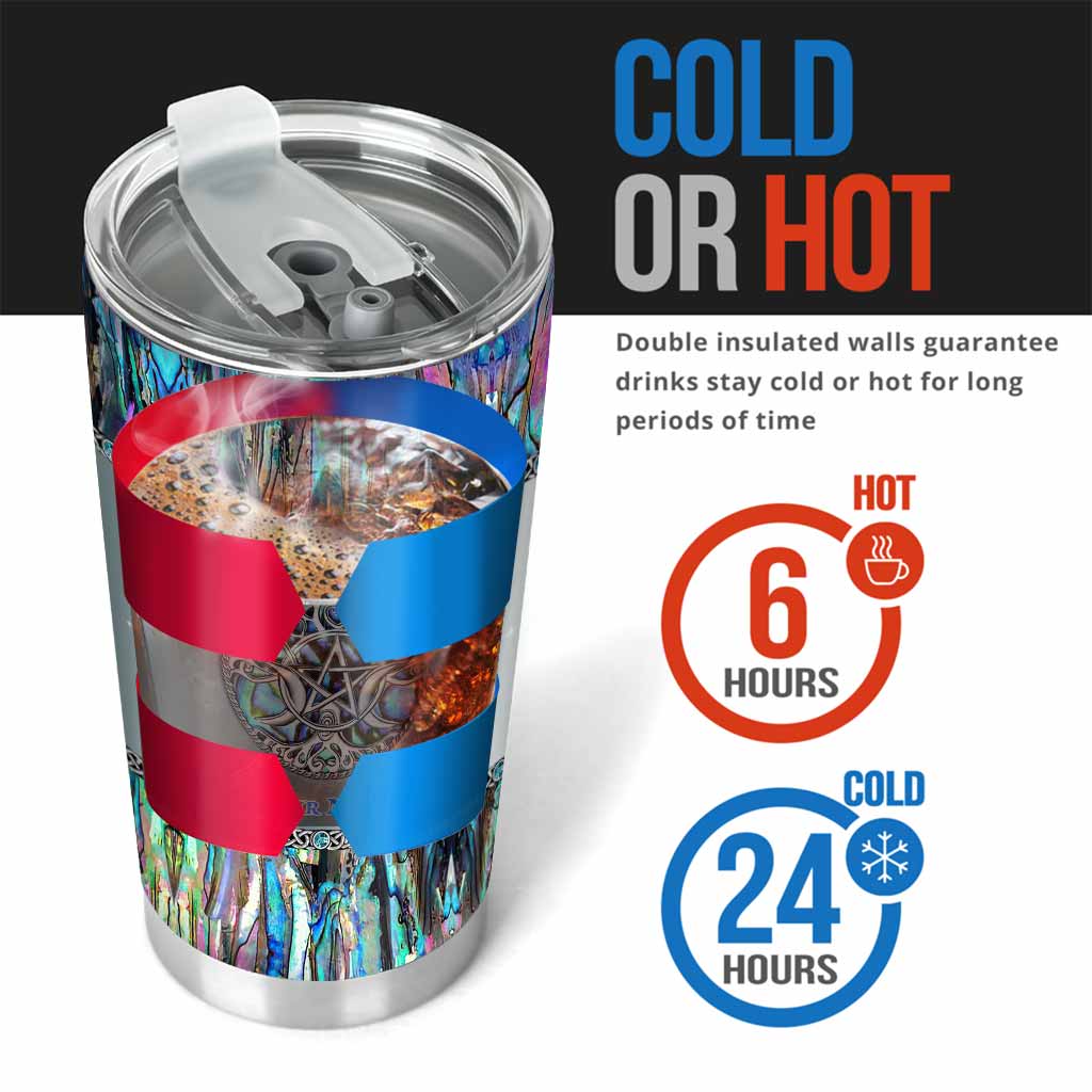 Drink In The Moon Be Magick Moon - Personalized Witch Tumbler With 3D Pattern Print