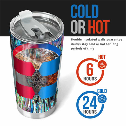 Drink In The Moon Be Magick Moon - Personalized Witch Tumbler With 3D Pattern Print