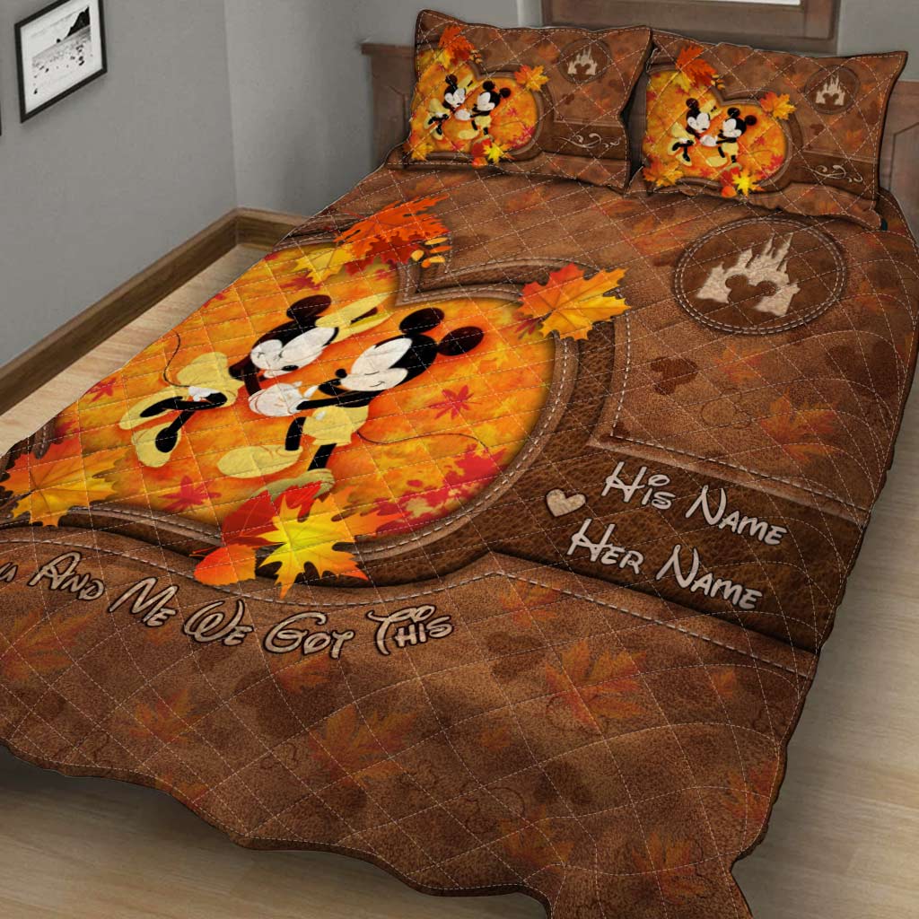 You & Me We Got This - Personalized Mouse Quilt Set