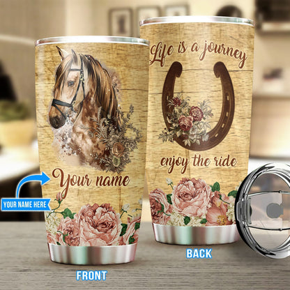 Enjoy The Ride Personalized Horse Tumbler 0523