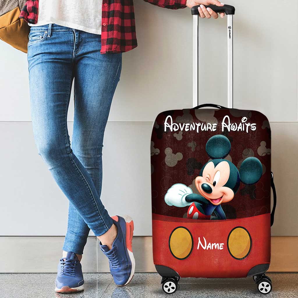 Adventure Awaits - Personalized Mouse Luggage Cover