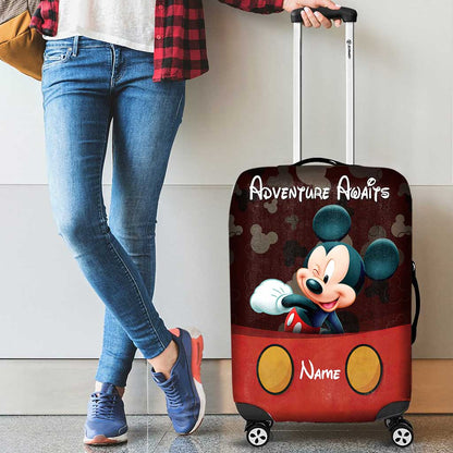 Adventure Awaits - Personalized Mouse Luggage Cover